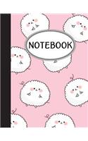 Notebook: Journal Dot-Grid, Graph, Lined, Blank No Lined: Cute Fluffy: Pocket Notebook Journal Diary, 110 pages, 8.5" x 11" (Blank Notebook Journal)