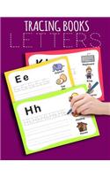 Tracing Books Letters: Letter Tracing Practice Book For Preschoolers, Kindergarten (Printing For Kids Ages 3-5)(5/8" Lines, Dashed)
