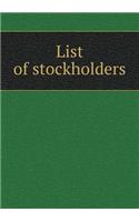 List of Stockholders