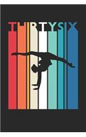 Gymnastics Notebook for 36 Year Old Women and Men - Vintage Gymnastics Journal - 36th Birthday Gift for Gymnast Diary