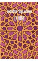 North Africa Mango and Grape JOURNAL: 6x9 Inch Lined Geometrical Islamic Art Journal/Notebook - Ramadan, Eid, Hajj, Umrah