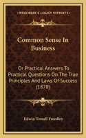 Common Sense In Business