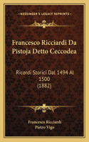 Francesco Ricciardi Da Pistoja Detto Ceccodea