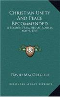 Christian Unity and Peace Recommended