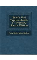 Briefe Und Tagebuchblatter