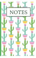 Notes: Journal For Organizing/Consolidating Notes In One Place - 120 Lined Pages - 6 x 9 - Cactus Design (Communication Book, Writing Pad)