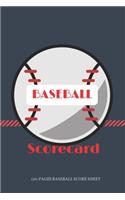 My Baseball Scorebook: 120 Baseball Scorecard sheets / Log a Full Season / Gift for Dad / Notebook /8.5" X 11" format, Sport Memories Journal Baseball