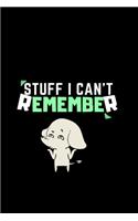 Stuff I Can't Remember Password Logbook