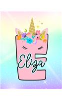 Eliza: Girls Unicorn Journal to Write In - Personalized Journal