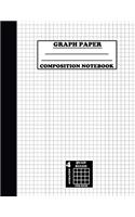Graph Paper Composition Notebook. Quad Ruled-4 Squares Per Inch: Grid Notebook/Grid Paper Journal 8.5x11 in. White