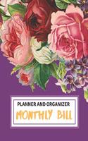 Monthly Bill Planner Organizer