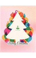 Notebook: Merry Christmas cover and Dot pages, Extra large (8.5 x 11) inches, 110 pages, notebooks and journals