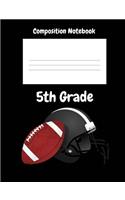 5th Grade Composition Book: Football Player