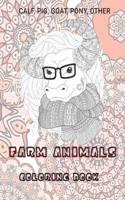 Farm Animals - Coloring Book - Calf, Pig, Goat, Pony, other