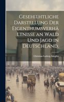 Gesehiehtliche Darstellung der Eigenthumsverhältnisse an Wald und Jagd in Deutschland.