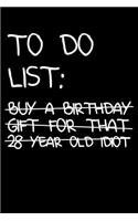 28th Birthday To Do List