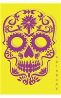 Notebook: Purple Sugar Skull Journal / Notebook, Lined Pages