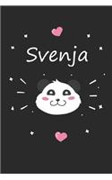 Svenja: Ein Individuelles Panda Tage-/Notizbuch Mit Dem Namen Svenja Und Ganzen 100 Linierten Seiten Im Tollen 6x9 Zoll Format (Ca. Din A5). Optimal ALS Sch