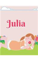 Julia Personalized Sketchbook Journal Notebook: A Sketchbook, Daily Diary, Composition Book Combo, Gift Idea for Someone Named Julia!!