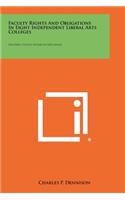 Faculty Rights and Obligations in Eight Independent Liberal Arts Colleges