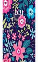 FASHION DIARY FLORAL PATTERN SQUARE POCK