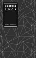 Address Book: Black Geometric Design - Contacts, Addresses, Phone Numbers, Emails & Birthday
