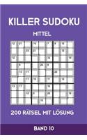 Killer Sudoku Mittel 200 Rätsel mit Lösung Band 10: Mittelschwere Summen-Sudoku Puzzle, Rätselheft für Profis, 2 Rästel pro Seite