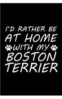 I'd rather be at home with my Boston terrier