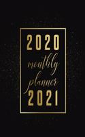 2020-2021 Monthly Planner: Gold Design - Two Year Monthly Planner from January 2020 to December 2021 Calendar - 24 Months with US Holidays - 2 Year Schedule and Organizer