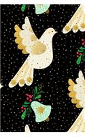 Merry Christmas Peace Doves Bells Mistletoe Xmas Notebook: Celebrating the holiday spirit while being organized!