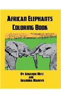 African Elephants Coloring Book