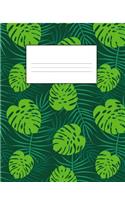 Tropical Hawaiian Monstera and Palm Leaves School Supplies