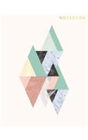 Notebook: Beautiful Pastel Graphic Style Marble Look with Gold Lettering 150 College-Ruled Lined Pages 8.5 X 11(4 Graphic Marble Collection)