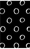 Bullet Journal Big White Circles on Black: Graph Design - 162 Numbered Pages with 150 Graph Style Grid Pages, 6 Index Pages and 2 Key Pages in Easy to Carry 5.5 X 8.5 Size