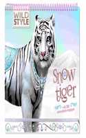 Carnet creatif Snow Tiger (avec 550 autocollants)