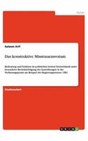Das konstruktive Misstrauensvotum