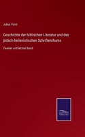 Geschichte der biblischen Literatur und des jüdsch-hellenistischen Schriftenthums