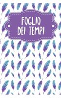 Foglio dei tempi: Fogli orari settimanali da completare per 2 anni - Motivo: Piume