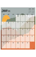 Cal 2025- Landscapes Large Desk Pad Monthly Blotter