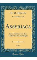 Assyriaca, Vol. 1: Eine Nachlese Auf Dem Gebiete Der Assyriologie (Classic Reprint)