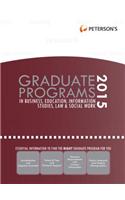 Graduate Programs in Business, Education, Information Studies, Law & Social Work 2015