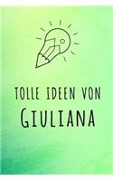 Tolle Ideen von Giuliana: Unliniertes Notizbuch mit Rahmen für deinen Vornamen