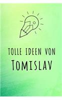 Tolle Ideen von Tomislav: Kariertes Notizbuch mit 5x5 Karomuster für deinen Vornamen