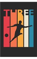 Soccer Notebook for 3 Year Old Boys and Girls - Vintage Soccer Journal - 3rd Birthday Gift for Soccer Player Diary: Medium College-Ruled Journey Diary, 110 page, Lined, 6x9 (15.2 x 22.9 cm)