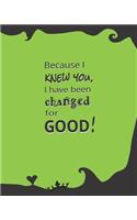 Because I Knew You, I Have Been Changed For Good