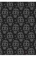 Day Of The Dead Pattern - Sugar Skull Santa Muerte 10: Blank Sketch Paper Notebook with frame for Day Of The Dead Lovers
