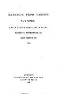 Extracts from Various Authors