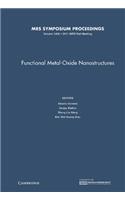 Functional Metal-Oxide Nanostructures: Volume 1406