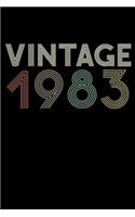Vintage 1983 Notebook Birthday Gift