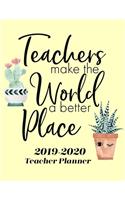 Teacher Planner 2019-2020: Lesson Planner for Academic Year July 2019 - June 2020, 7 Subject Weekly Lesson Planner + Monthly Calendar View, Comes with Goals Section + Notes, C